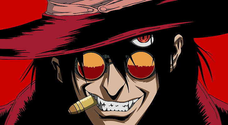 anime character wearing hat digital wallpaper, Hellsing, Alucard