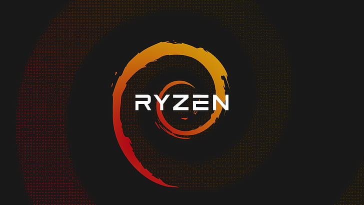 HD wallpaper: RYZEN, red, yellow, tech, technology, Debian | Wallpaper Flare