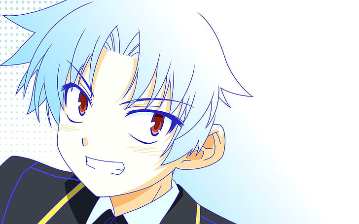 HD wallpaper: Yuuji Sakamoto - Baka to Test to Shoukanjuu, blue haired man anime  character | Wallpaper Flare