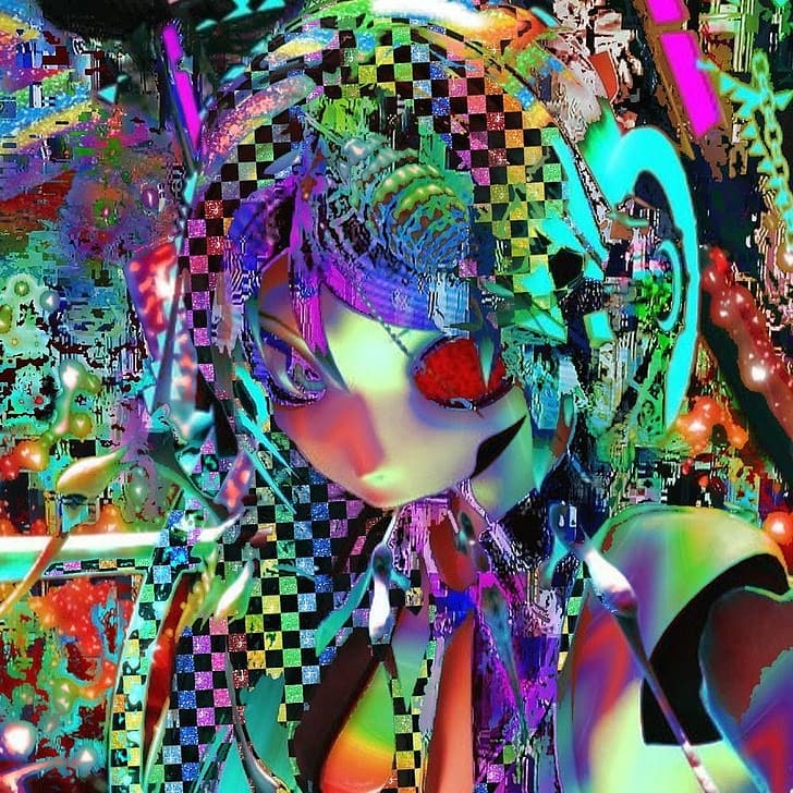 HD wallpaper: Hatsume Miku, glitch art, anime, anime girls, Vocaloid |  Wallpaper Flare