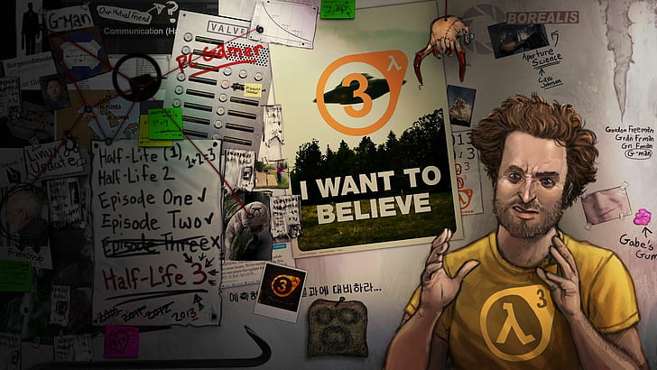 Half Life I Want to Believe HD, aliens, artwork, day[9], half-life 2, HD wallpaper