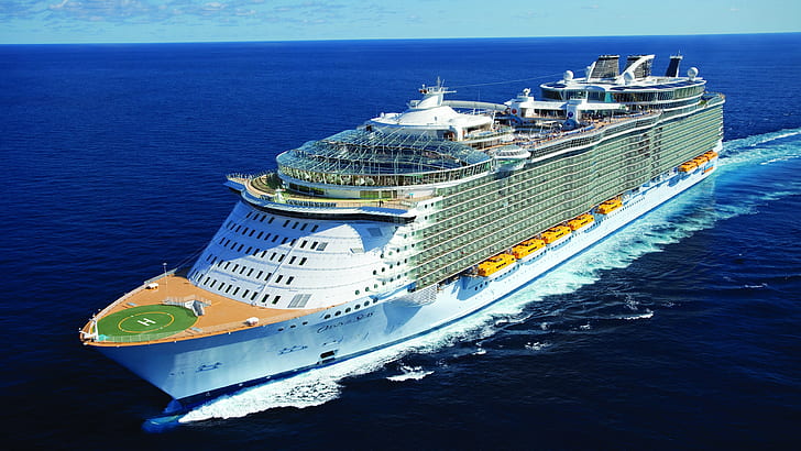 Oasis of the Seas, cruises, Caribbean, ocean, water, HD wallpaper