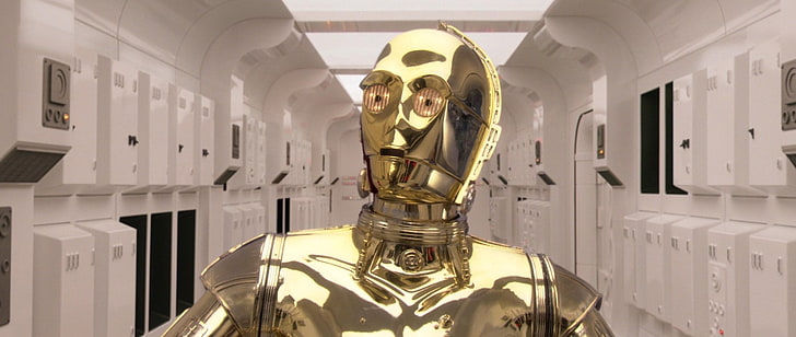Star Wars, C-3PO, Droid, gold colored, representation, human representation