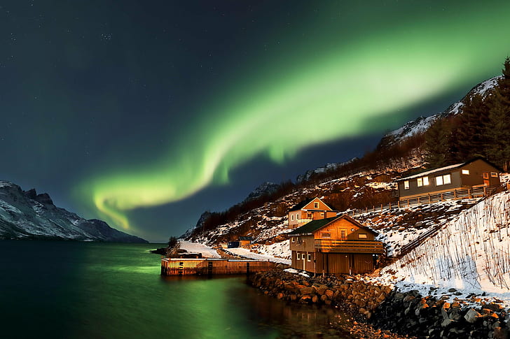 Aurora Borealis photography, Northern Lights, Northern Norway, HD wallpaper