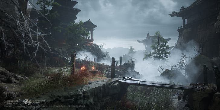 Black Myth: Wukong, ruins, video game art