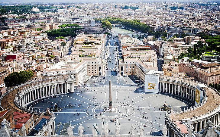 St. Peter's Basilica, Vatican Italy, cityscape, architecture, HD wallpaper