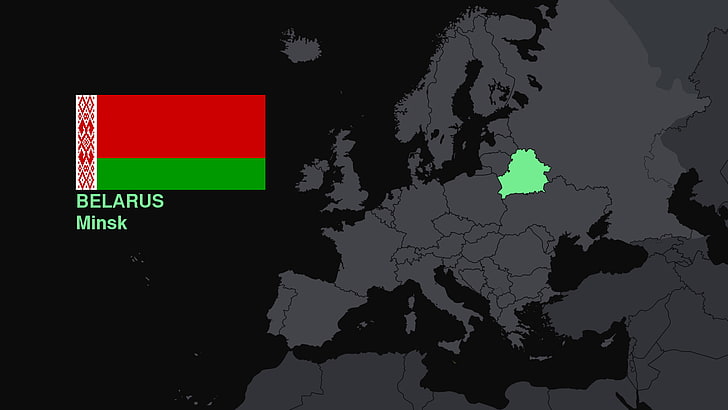 Belarus, Europe, flag, map, communication, no people, silhouette