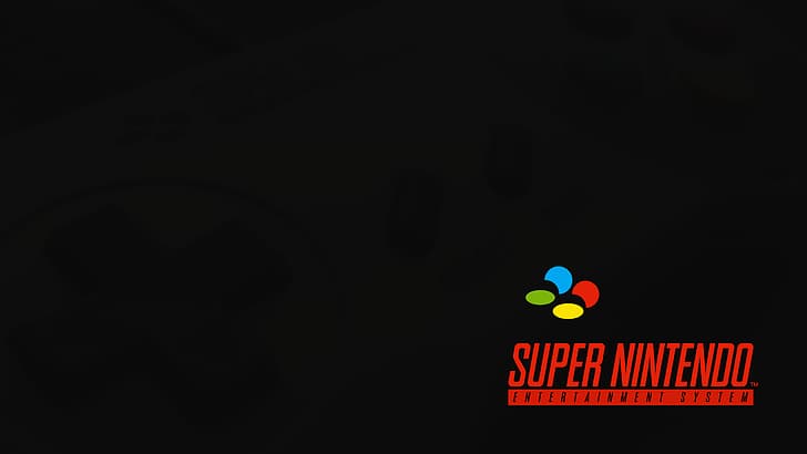 SNES, Super Nintendo, logo, console, HD wallpaper