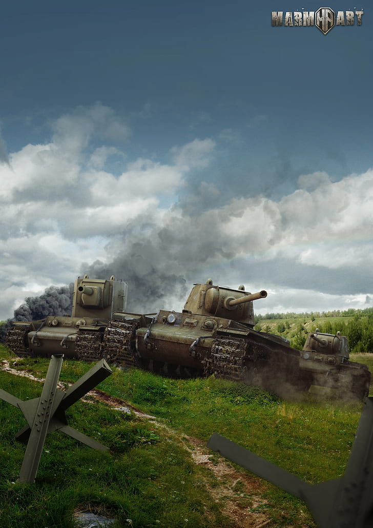 World of Tanks, wargaming, video games, KV-2, KV-1, HD wallpaper