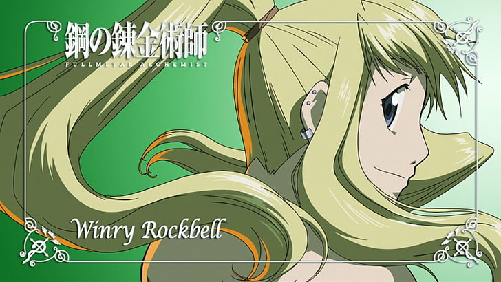 Fullmetal Alchemist: Brotherhood, Rockbell Winry, green color, HD wallpaper