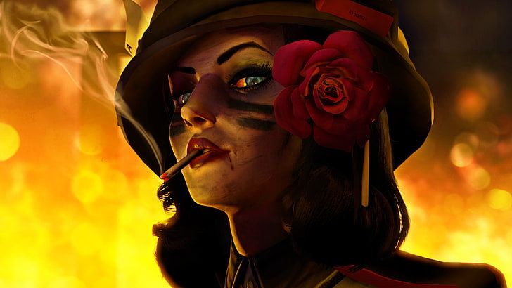 female soldier animated character, BioShock Infinite, artwork