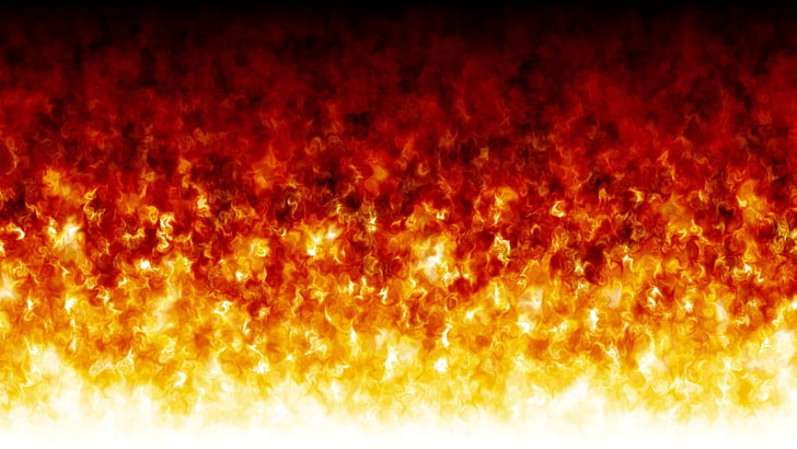 flame digital wallpaper, white, color, orange, yellow, red, fire