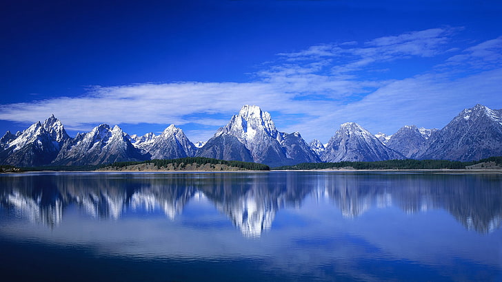 Jackson Lake In Wyoming Grand Teton National Park Usa Rocky Mountains Blue Sky Landscape 3840×2160