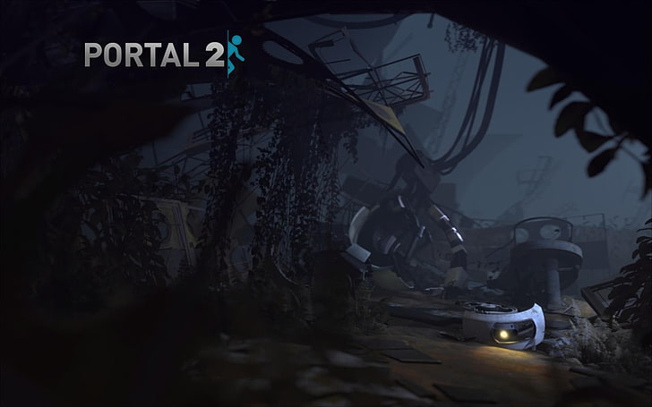 Portal 2, Portal (game), GLaDOS, indoors, land vehicle, illuminated, HD wallpaper