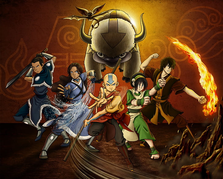 Avatar: The Last Airbender, Aang, Katara, Sokka, Toph Beifong