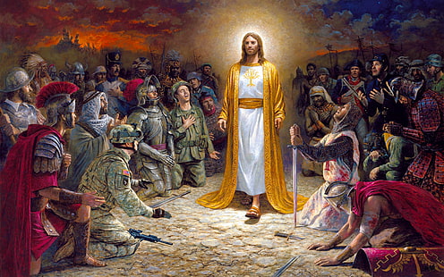 HD wallpaper: Jesus Christ Soldiers Praying Before The Lord For The Sins  Committed 4k Ultra Hd Desktop Wallpapers For Computers Laptop Tablet And  Mobile Phones 3840×2400 | Wallpaper Flare
