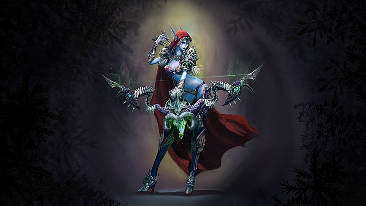 female archer digital wallpaper,  World of Warcraft, Sylvanas Windrunner, HD wallpaper