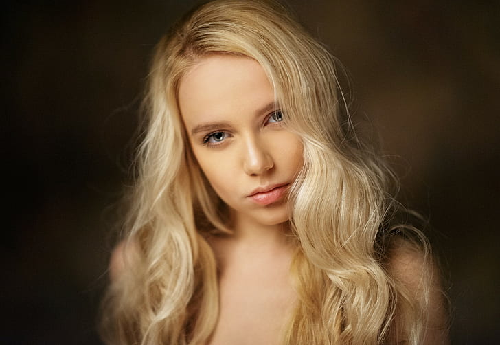 women, model, Maria Popova, blonde, face, Maxim Maximov, HD wallpaper