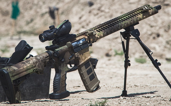 ACOG, AR15, military, weapon