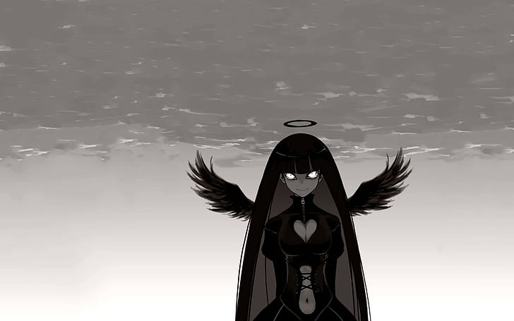 female angel illustration, anime, Panty and Stocking with Garterbelt