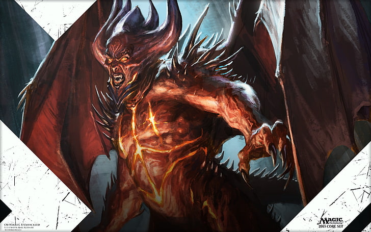 devil illustration, Magic: The Gathering, devils, demon, day