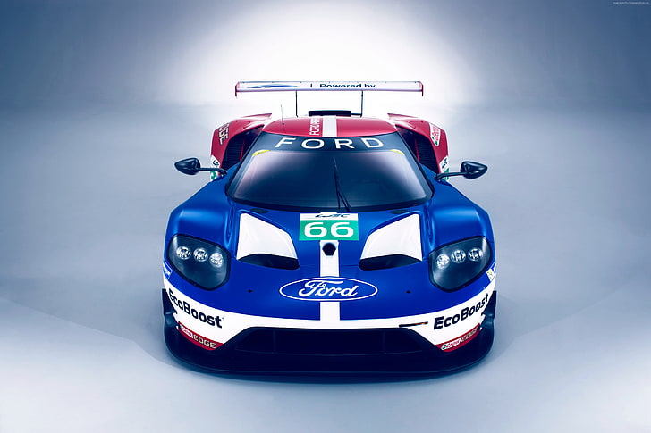 Ford GT Race Car, 24 Hours of Le Mans, HD wallpaper