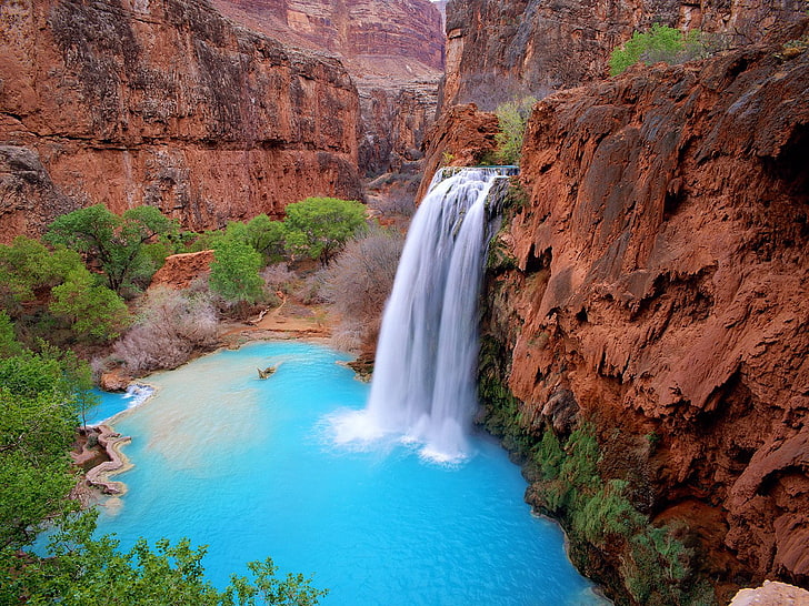 Havasu Falls Arizona, water, scenics - nature, beauty in nature, HD wallpaper