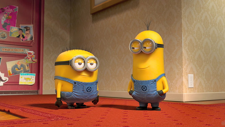 HD wallpaper: two Despicable Me Minions characters, smile, cartoon, Despicable  me 2 | Wallpaper Flare