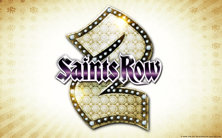 Saints Row 2 wallpaper, emblem, name, game, light, illustration, HD wallpaper