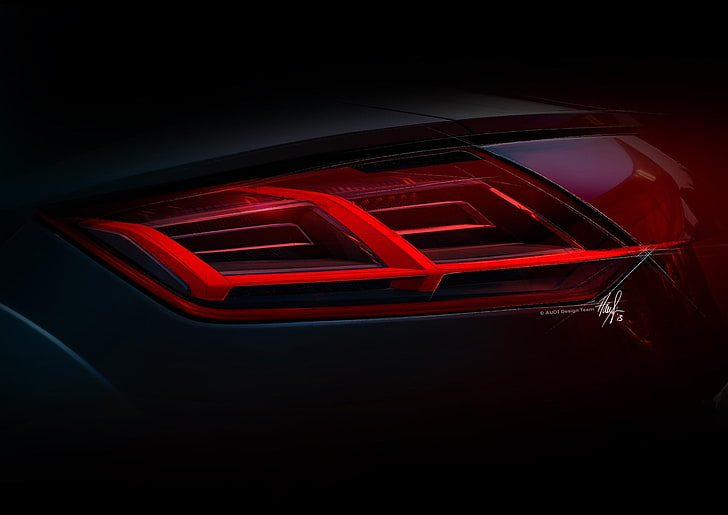 Audi TT Clubsport Turbo Concept, 2015 audi tt_design, car, red, HD wallpaper