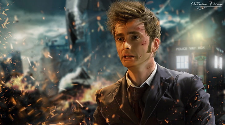 man wearing black blazer digital wallpaper, Doctor Who, The Doctor