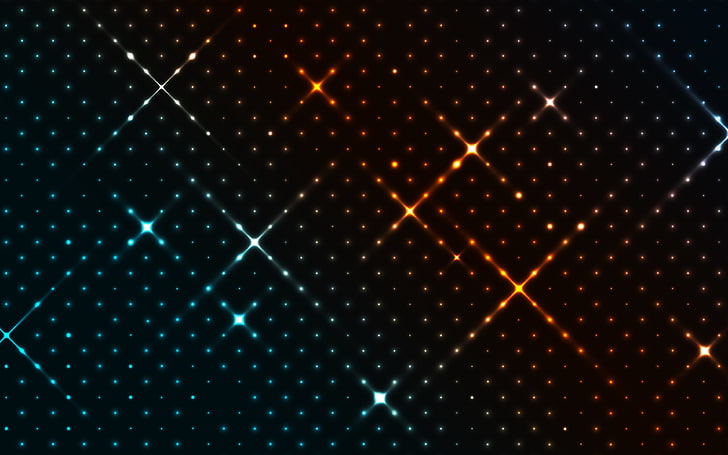 untitled, abstract, glowing, dots, pattern, backgrounds, night, HD wallpaper