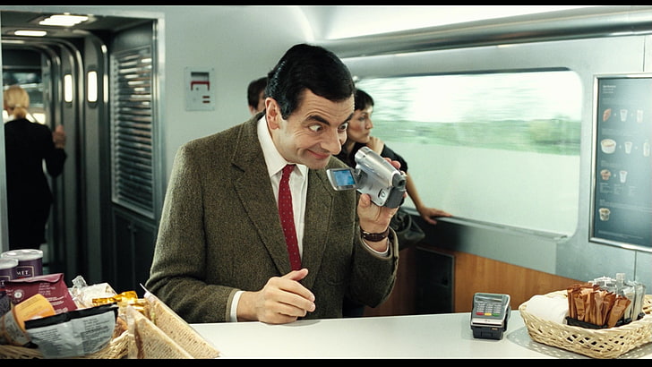 Mr. Bean still, movies, Mr. Bean's Holiday, food and drink, one person