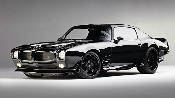 car, Pontiac Firebird, black cars, vehicle, motor vehicle, mode of transportation, HD wallpaper