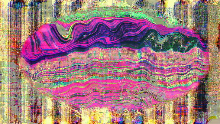 glitch art, LSD, abstract, multi colored, pattern, backgrounds, HD wallpaper