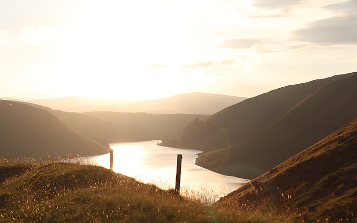 lake view during daytime, Scotland, nature, landscape, sunlight, HD wallpaper
