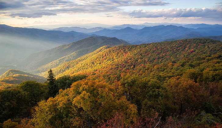 North Carolina, Scenery, Blue Ridge Parkway, Blue Ridge Mountains, HD wallpaper