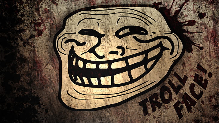 Modern Troll Face, funny, HD wallpaper