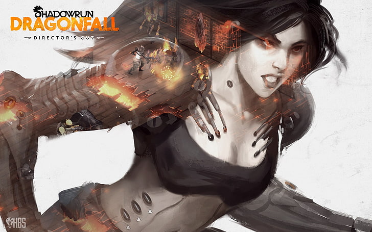 Shadow Run Dragonfall game application wallpaper, Shadowrun, cyberpunk