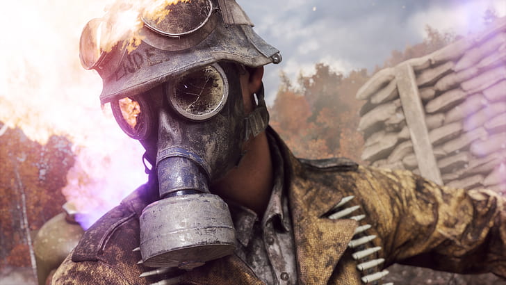 Battlefield, Battlefield V, Gas Mask, Soldier, HD wallpaper