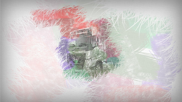 Euro Truck Simulator 2, Volvo FH, trucks, digital composite, HD wallpaper