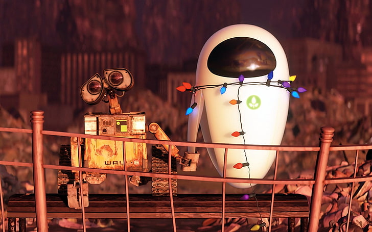 Wall-E and Eva movie still photography, WALL·E, Pixar Animation Studios