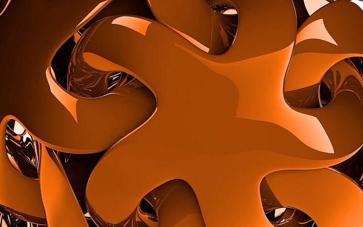 orange and black abstract wallpaper, star, shape, smooth, backgrounds, HD wallpaper
