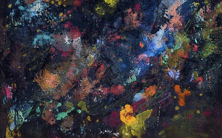 Painting Abstract Canvas Splatter HD, digital/artwork, HD wallpaper