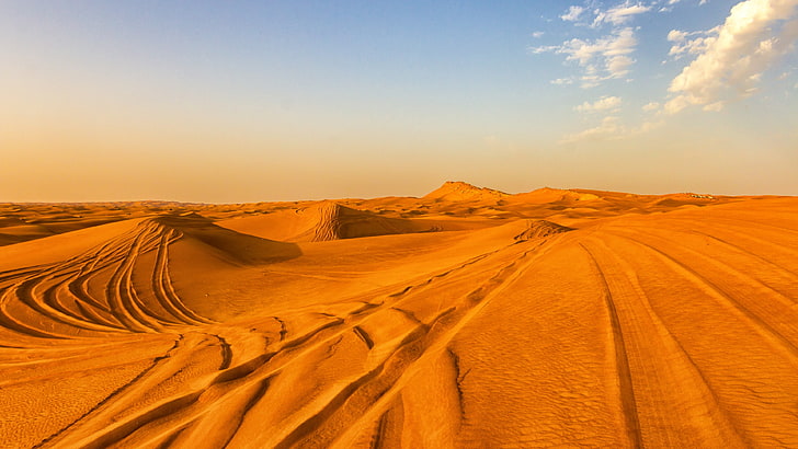 brown desert, nature, landscape, sky, scenics - nature, environment, HD wallpaper