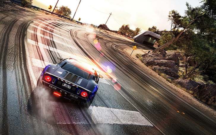 Hd Wallpaper Nfs Hot Pursuit Speed Race Police Track Ford Wallpaper Flare