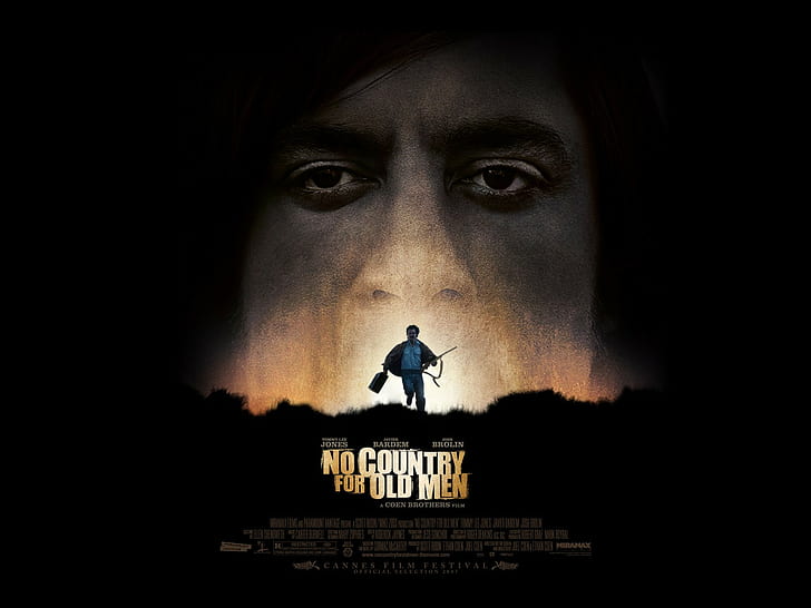 No Country for Old Men Face Black Javier Bardem HD, movies, HD wallpaper