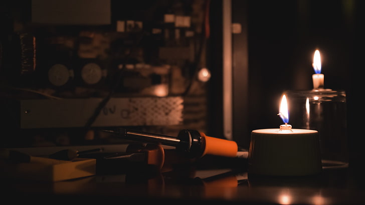 soldering, candles, burning, fire, flame, fire - natural phenomenon, HD wallpaper