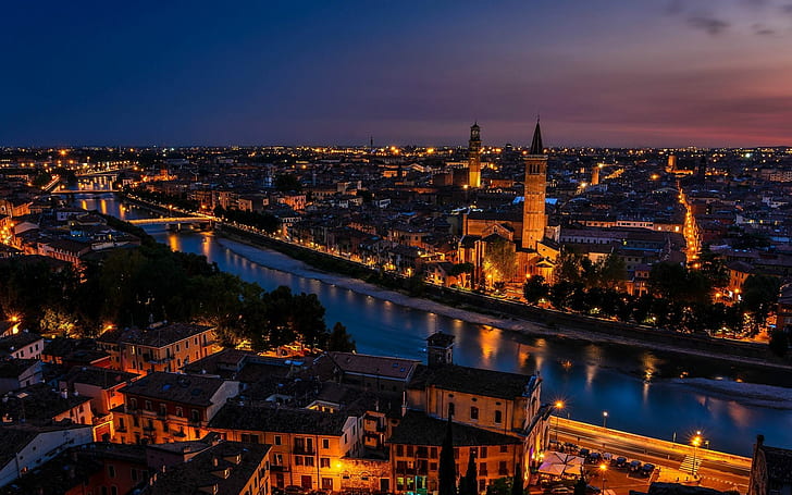 Verona At Night Italy 1920×1200