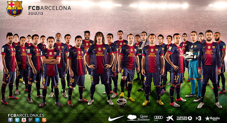 FC Barcelona poster, Messi, Barca, sport, people, group Of People